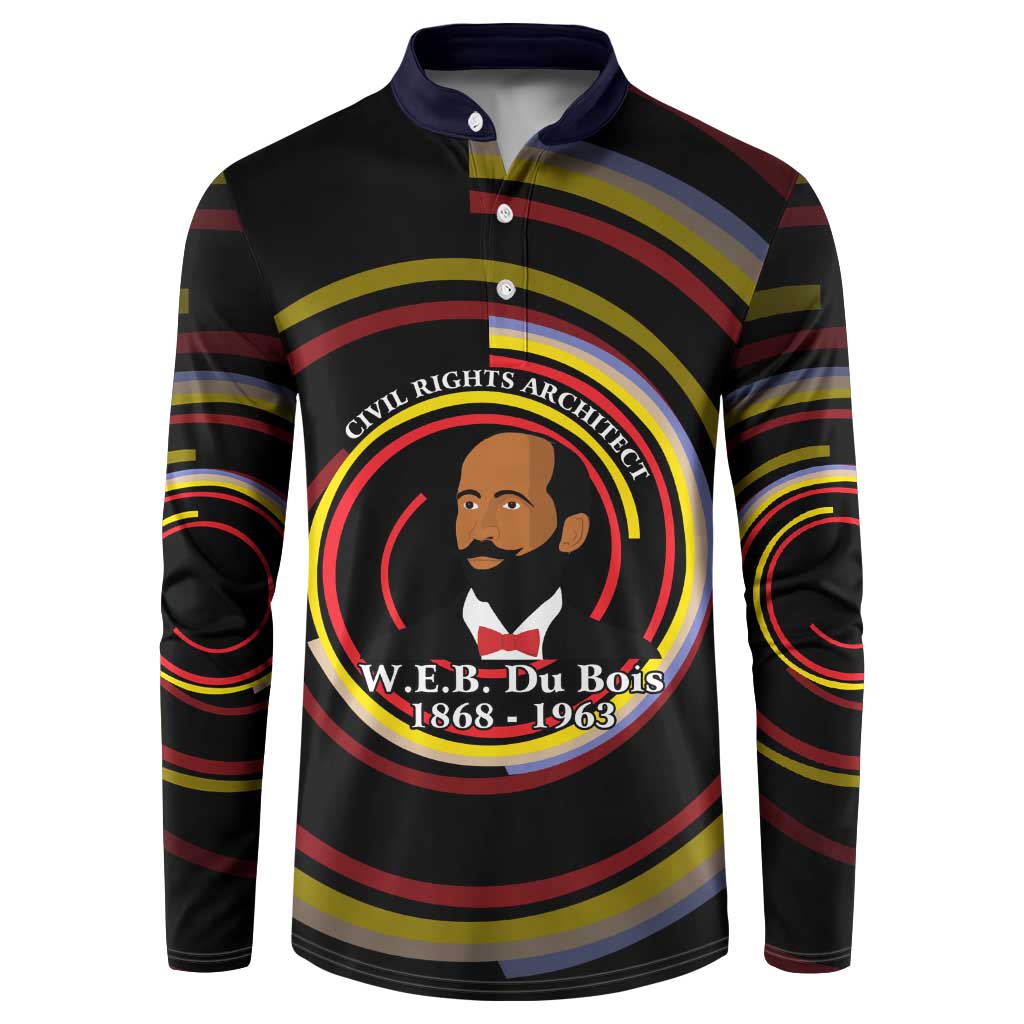 W.E.B. Du Bois Civil Rights Architect Button Sweatshirt Niagara Movement - NAACP Tribute Design