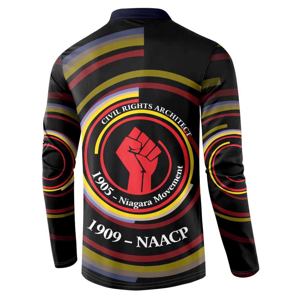W.E.B. Du Bois Civil Rights Architect Button Sweatshirt Niagara Movement - NAACP Tribute Design