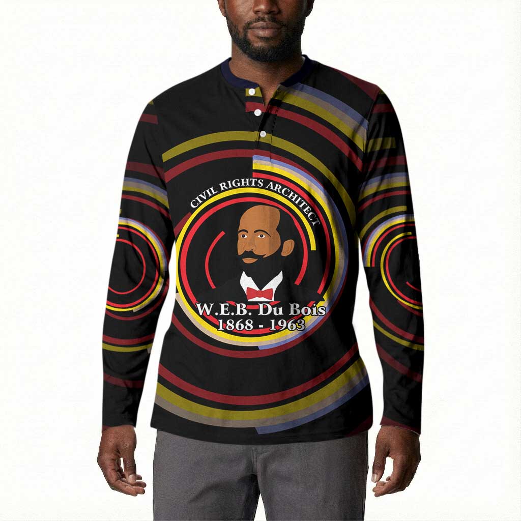 W.E.B. Du Bois Civil Rights Architect Button Sweatshirt Niagara Movement - NAACP Tribute Design