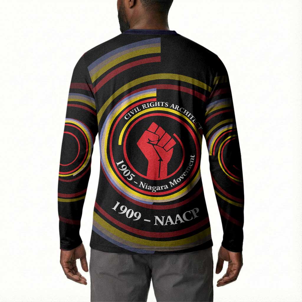 W.E.B. Du Bois Civil Rights Architect Button Sweatshirt Niagara Movement - NAACP Tribute Design