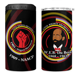 W.E.B. Du Bois Civil Rights Architect 4 in 1 Can Cooler Tumbler Niagara Movement - NAACP Tribute Design - African Pride