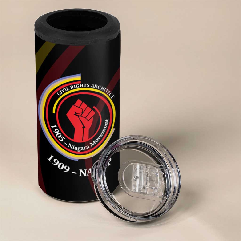 W.E.B. Du Bois Civil Rights Architect 4 in 1 Can Cooler Tumbler Niagara Movement - NAACP Tribute Design - African Pride