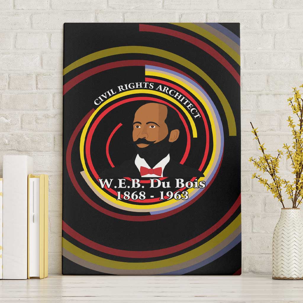 W.E.B. Du Bois Civil Rights Architect Canvas Wall Art Niagara Movement - NAACP Tribute Design - African Pride