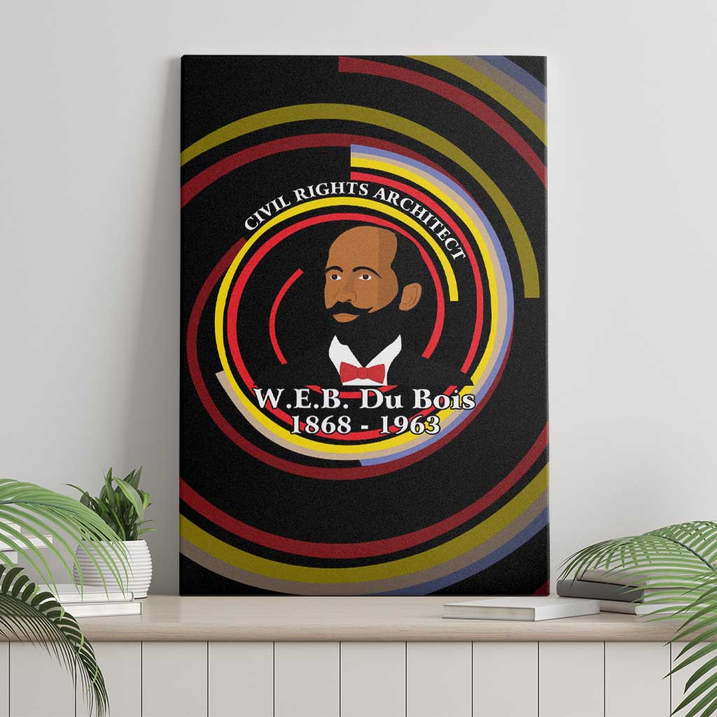 W.E.B. Du Bois Civil Rights Architect Canvas Wall Art Niagara Movement - NAACP Tribute Design - African Pride