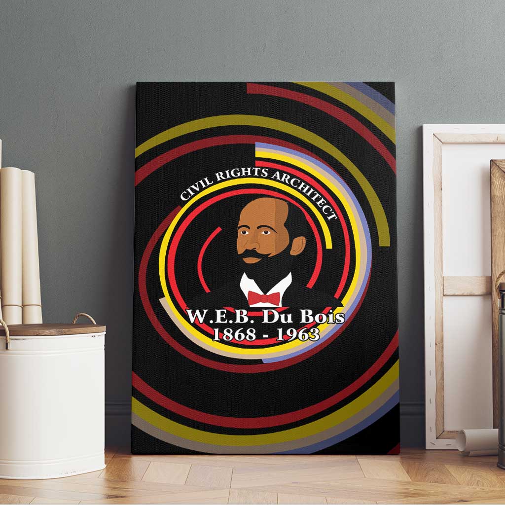 W.E.B. Du Bois Civil Rights Architect Canvas Wall Art Niagara Movement - NAACP Tribute Design - African Pride