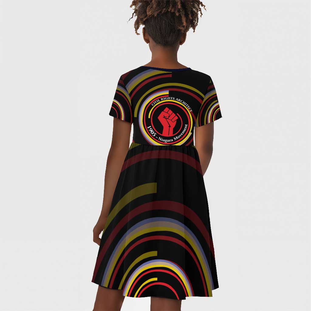 W.E.B. Du Bois Civil Rights Architect Kid Short Sleeve Dress Niagara Movement - NAACP Tribute Design TS04