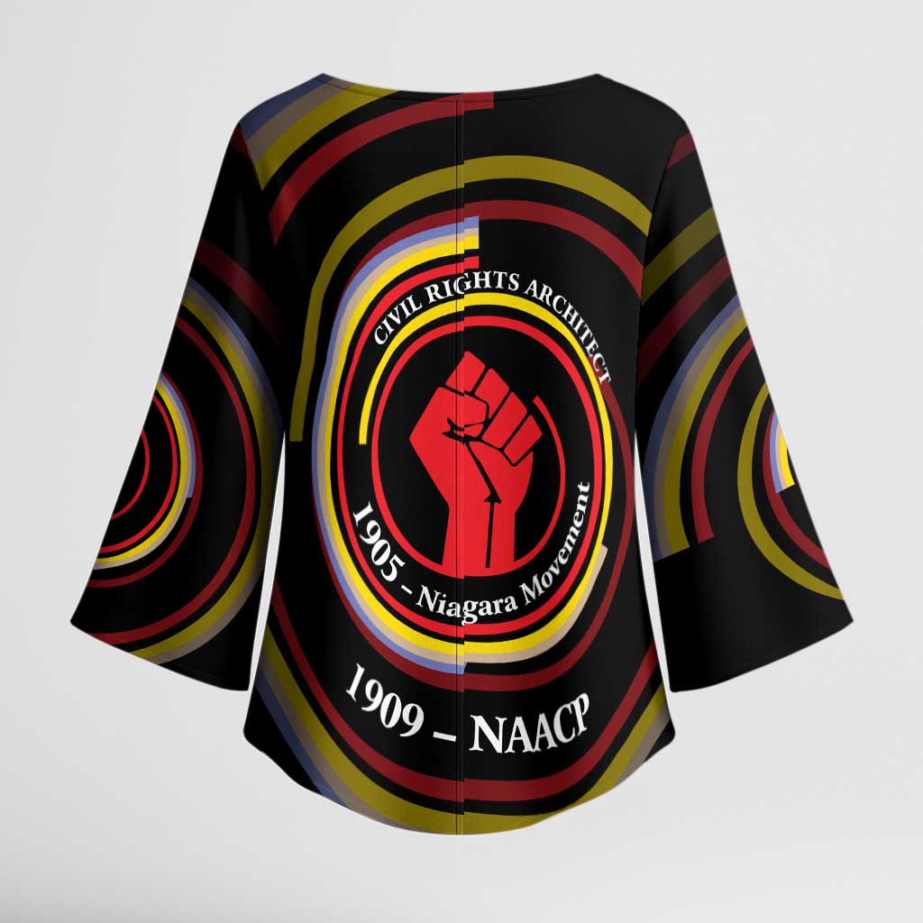 W.E.B. Du Bois Civil Rights Architect Kimono Sleeve Blouse Niagara Movement - NAACP Tribute Design - African Pride