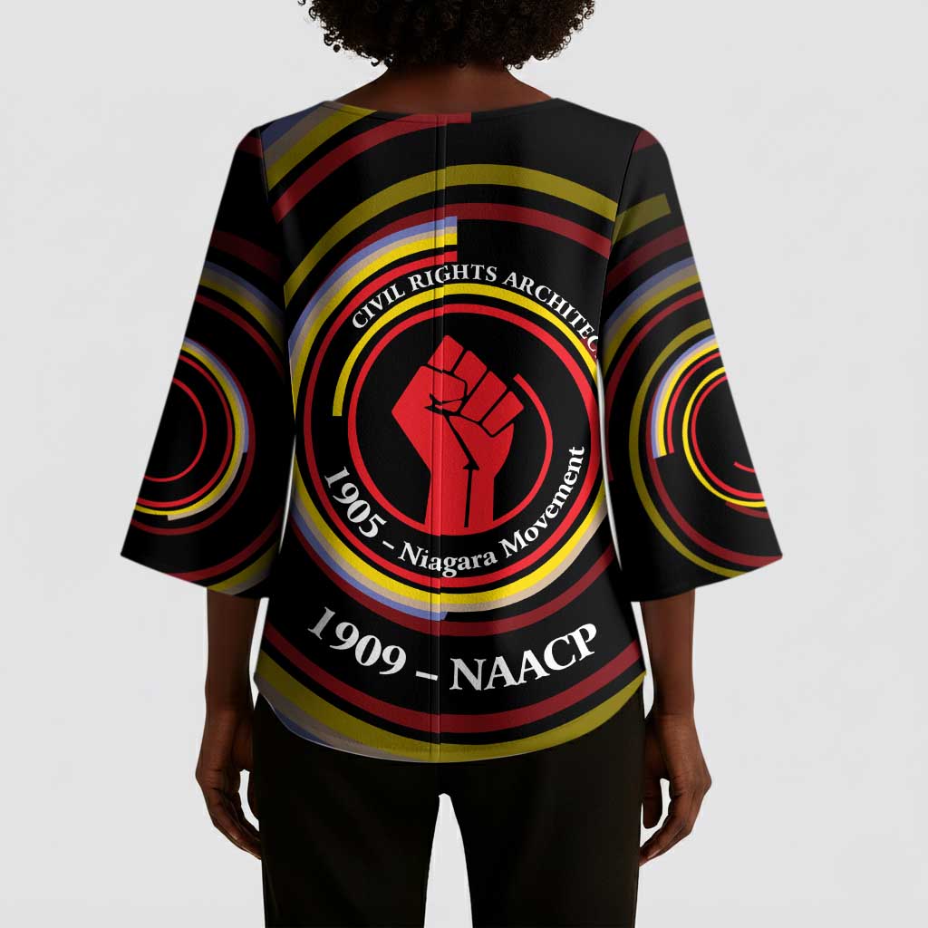W.E.B. Du Bois Civil Rights Architect Kimono Sleeve Blouse Niagara Movement - NAACP Tribute Design - African Pride