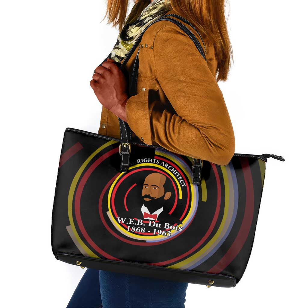 W.E.B. Du Bois Civil Rights Architect Leather Tote Bag Niagara Movement - NAACP Tribute Design - African Pride