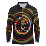 W.E.B. Du Bois Civil Rights Architect Long Sleeve Polo Shirt Niagara Movement - NAACP Tribute Design - African Pride