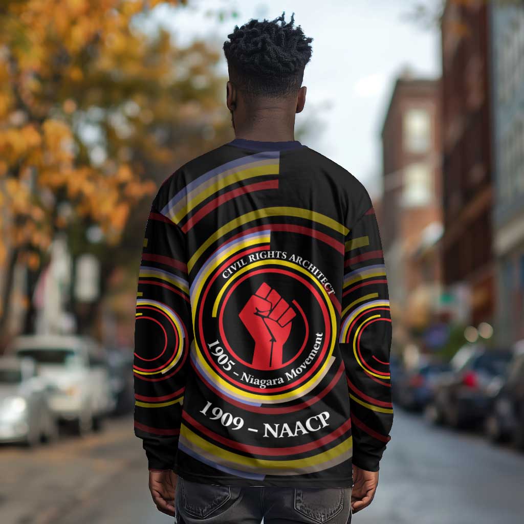 W.E.B. Du Bois Civil Rights Architect Long Sleeve Shirt Niagara Movement - NAACP Tribute Design - African Pride