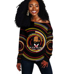 W.E.B. Du Bois Civil Rights Architect Off Shoulder Sweater Niagara Movement - NAACP Tribute Design - African Pride