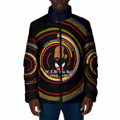 W.E.B. Du Bois Civil Rights Architect Padded Jacket Niagara Movement - NAACP Tribute Design - African Pride