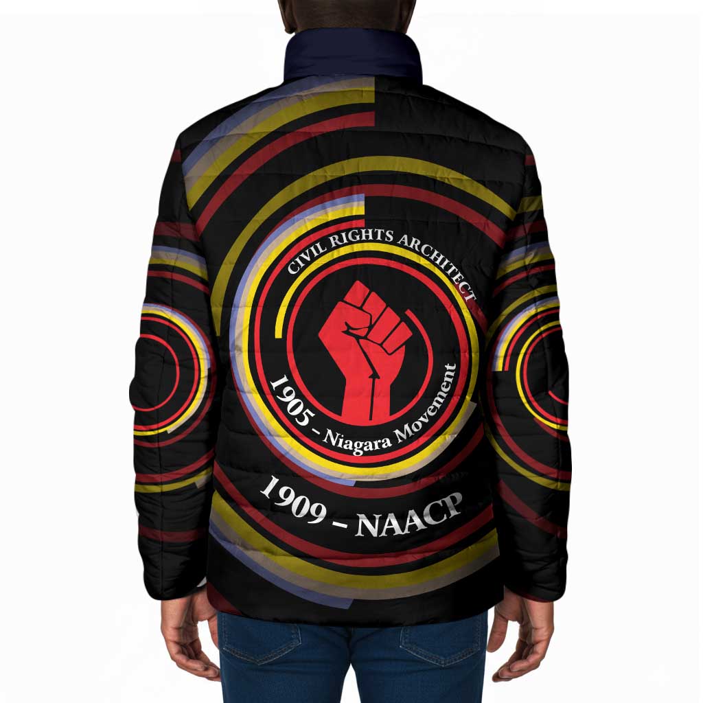 W.E.B. Du Bois Civil Rights Architect Padded Jacket Niagara Movement - NAACP Tribute Design - African Pride
