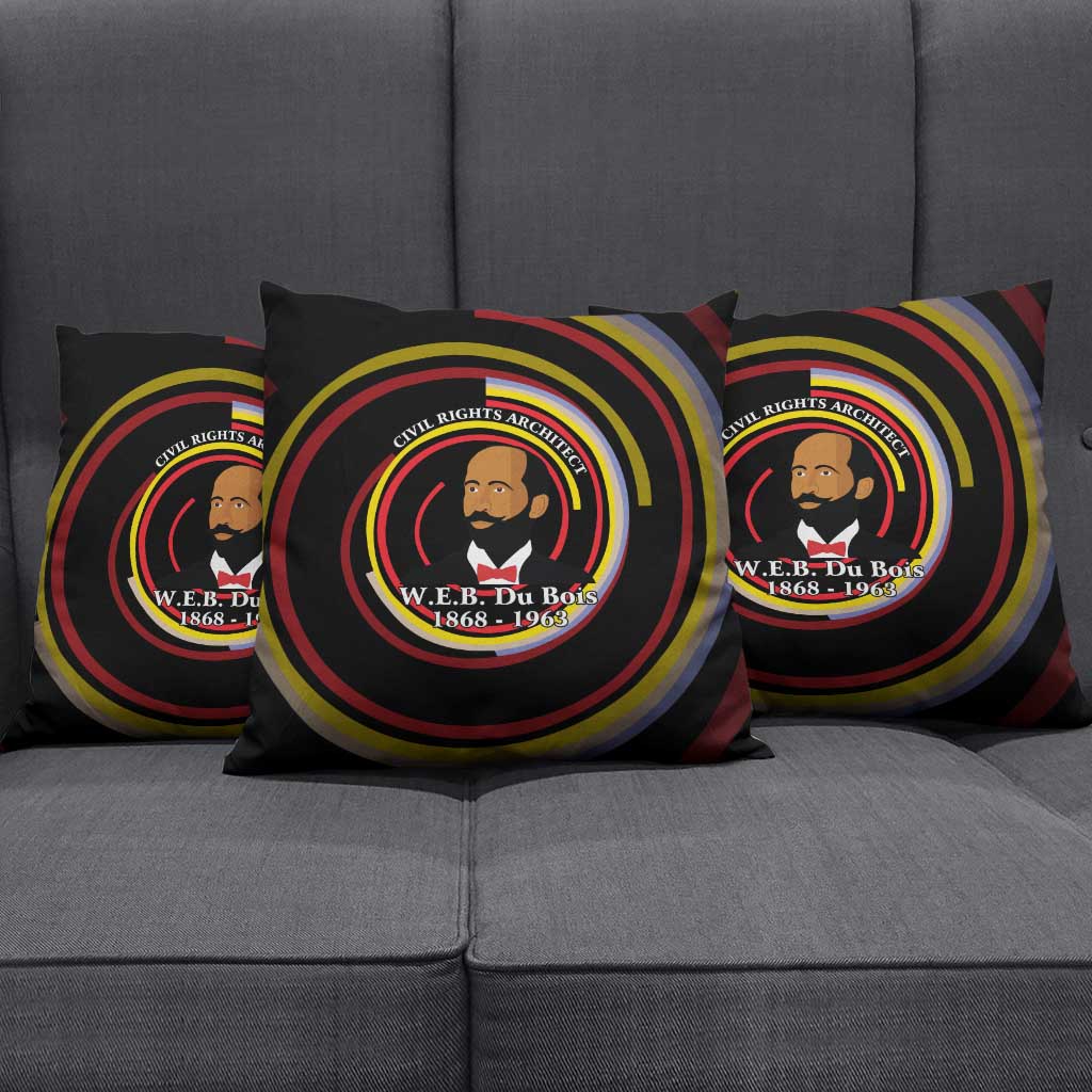 W.E.B. Du Bois Civil Rights Architect Pillow Cover Niagara Movement - NAACP Tribute Design - African Pride