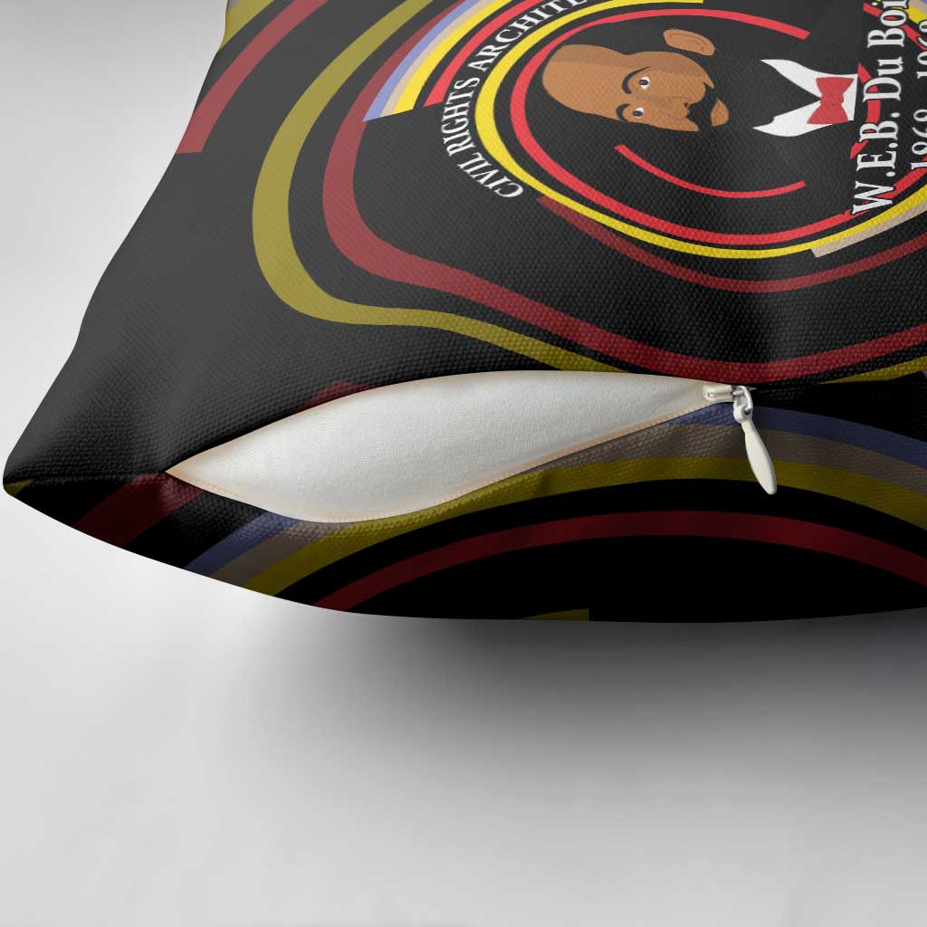 W.E.B. Du Bois Civil Rights Architect Pillow Cover Niagara Movement - NAACP Tribute Design - African Pride