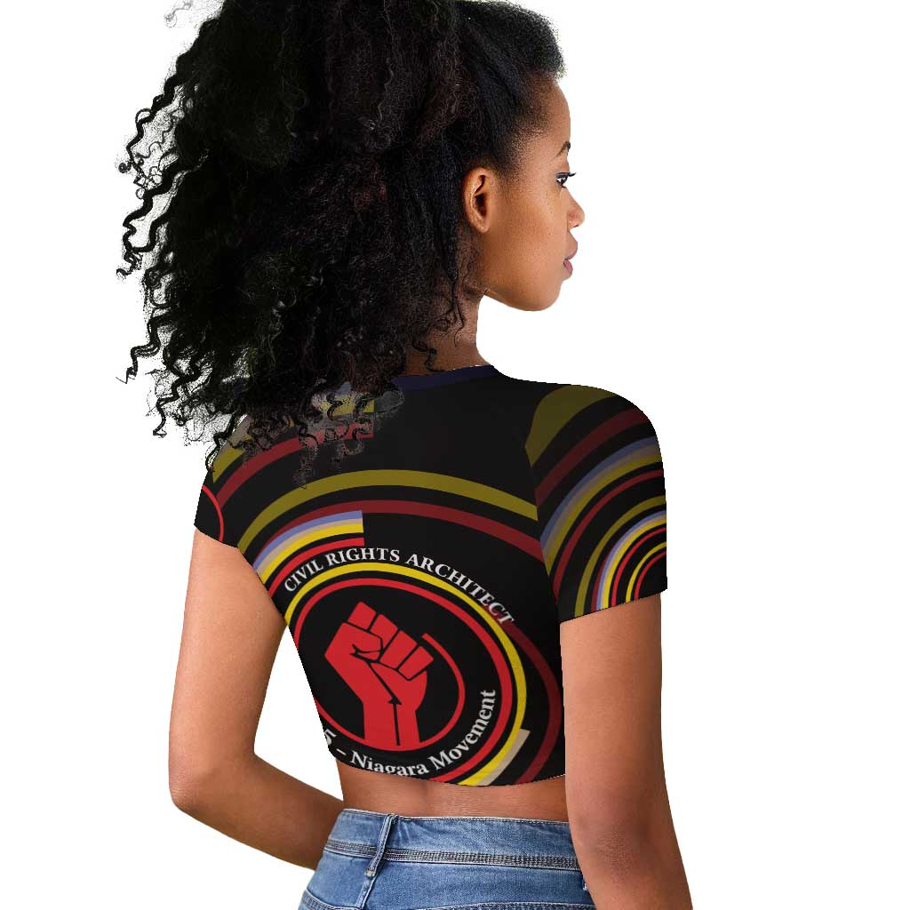 W.E.B. Du Bois Civil Rights Architect Raglan Cropped T shirt Niagara Movement - NAACP Tribute Design TS04