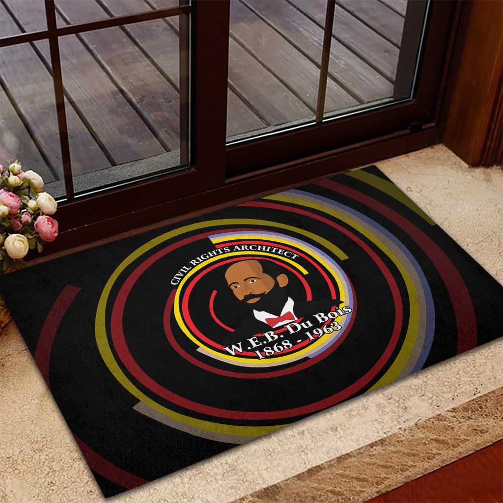 W.E.B. Du Bois Civil Rights Architect Rubber Doormat Niagara Movement - NAACP Tribute Design - African Pride