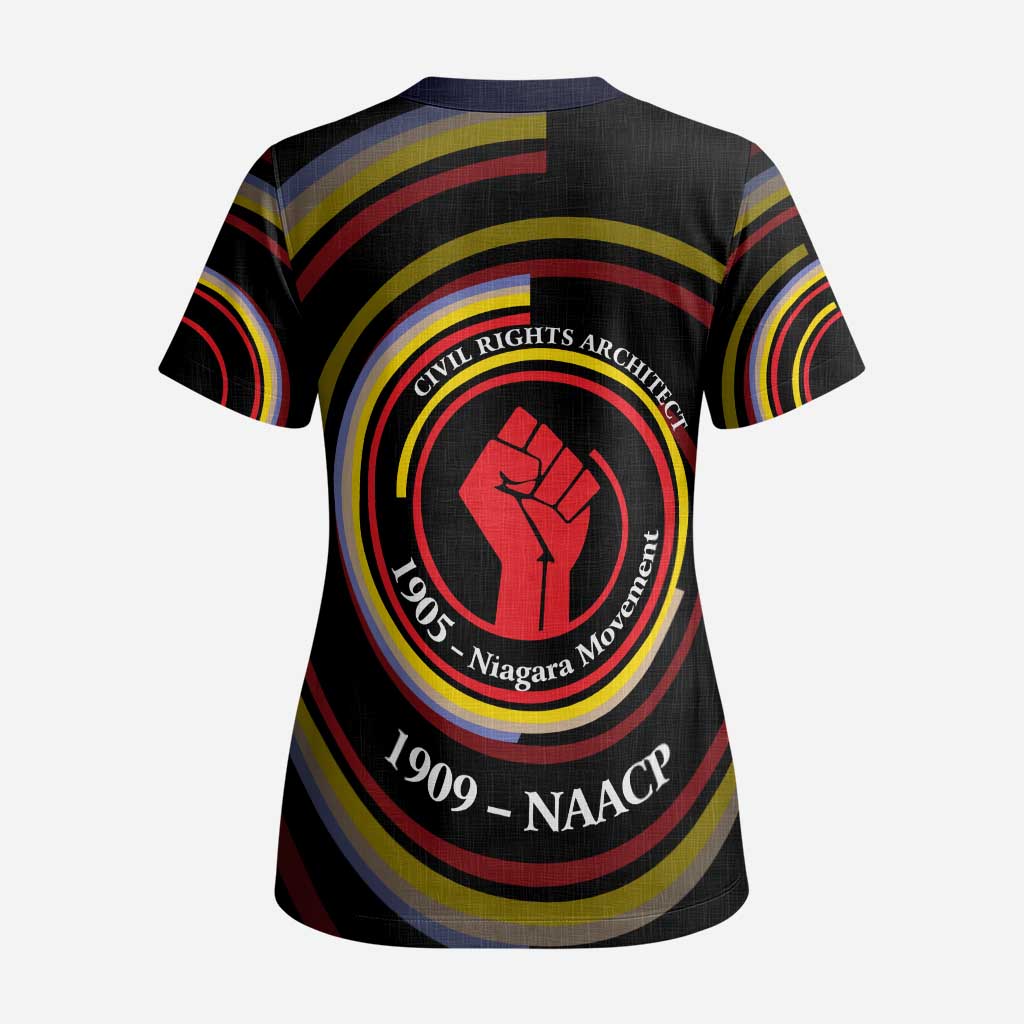 W.E.B. Du Bois Civil Rights Architect Scrub Top Niagara Movement - NAACP Tribute Design - African Pride