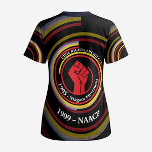 W.E.B. Du Bois Civil Rights Architect Scrub Top Niagara Movement - NAACP Tribute Design - African Pride