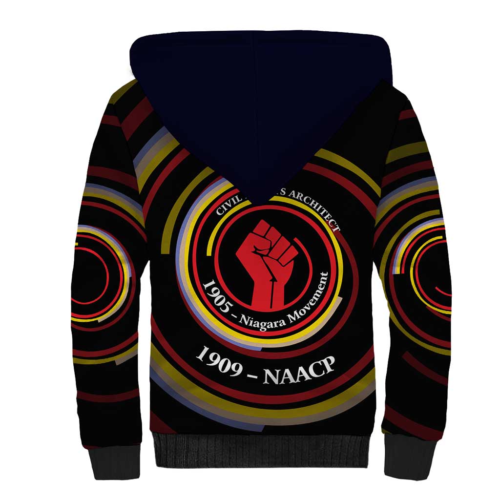 W.E.B. Du Bois Civil Rights Architect Sherpa Hoodie Niagara Movement - NAACP Tribute Design - African Pride