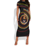 W.E.B. Du Bois Civil Rights Architect Short Sleeve Bodycon Dress Niagara Movement - NAACP Tribute Design TS04