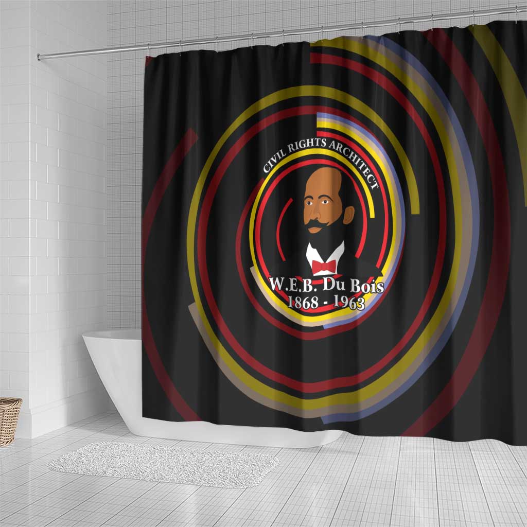 W.E.B. Du Bois Civil Rights Architect Shower Curtain Niagara Movement - NAACP Tribute Design - African Pride