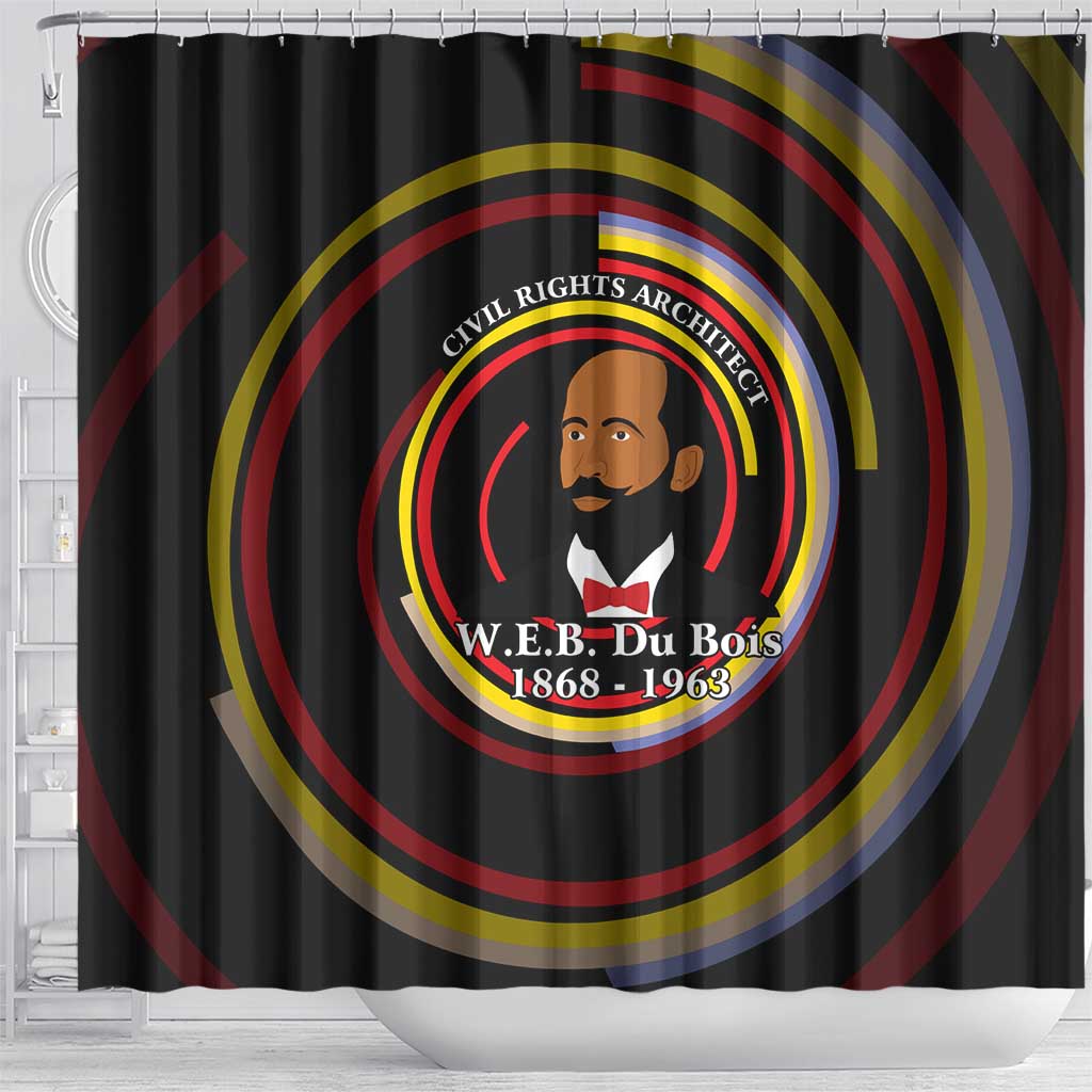 W.E.B. Du Bois Civil Rights Architect Shower Curtain Niagara Movement - NAACP Tribute Design - African Pride