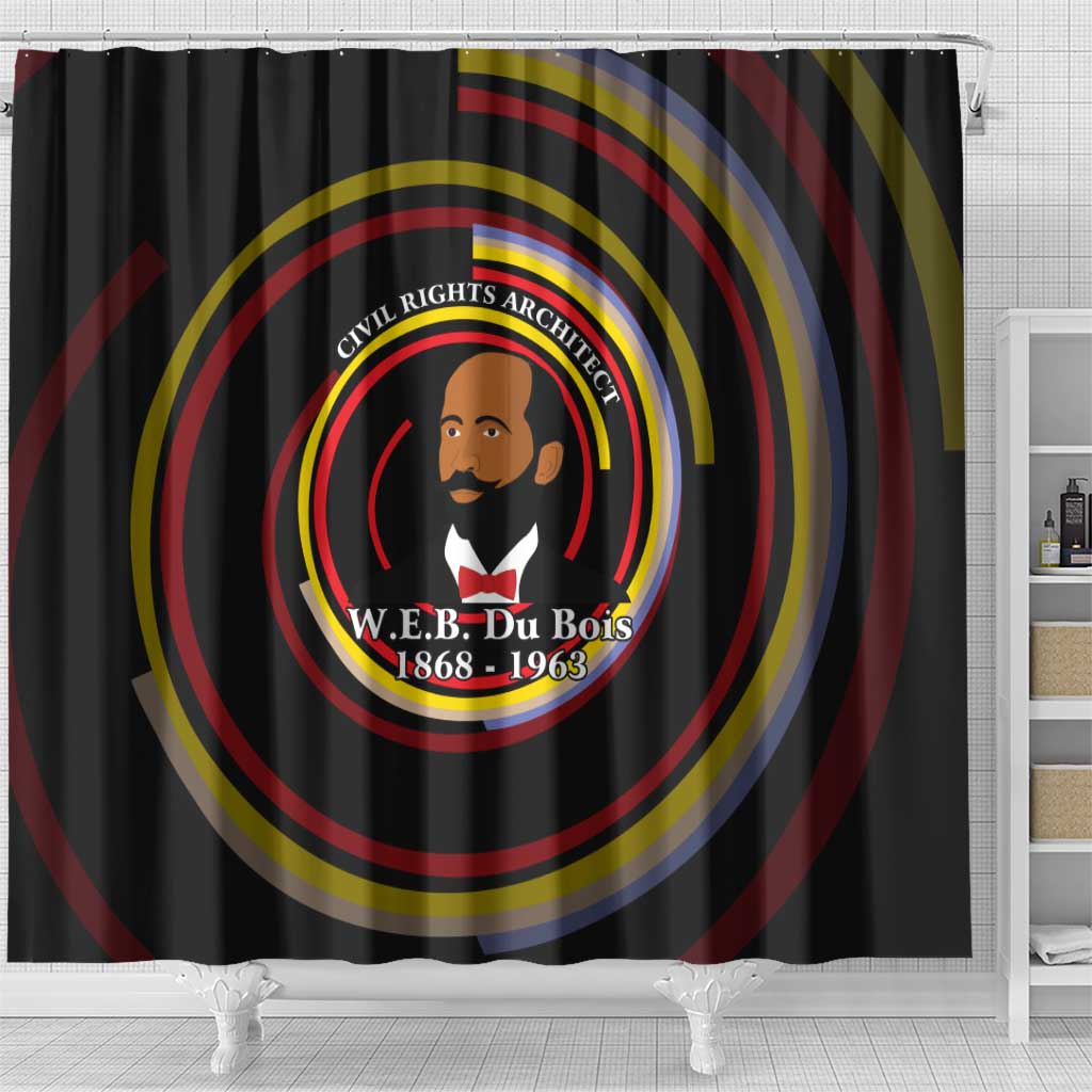 W.E.B. Du Bois Civil Rights Architect Shower Curtain Niagara Movement - NAACP Tribute Design - African Pride