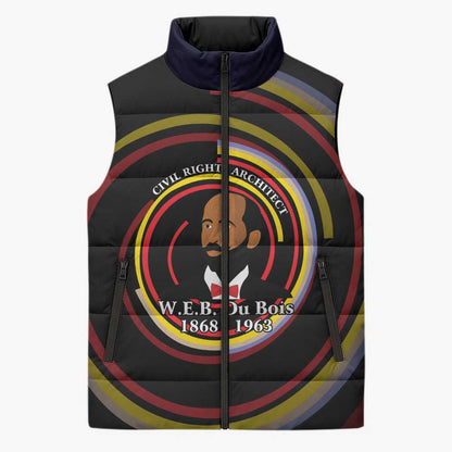 W.E.B. Du Bois Civil Rights Architect Sleeveless Puffer Jacket Niagara Movement - NAACP Tribute Design - African Pride