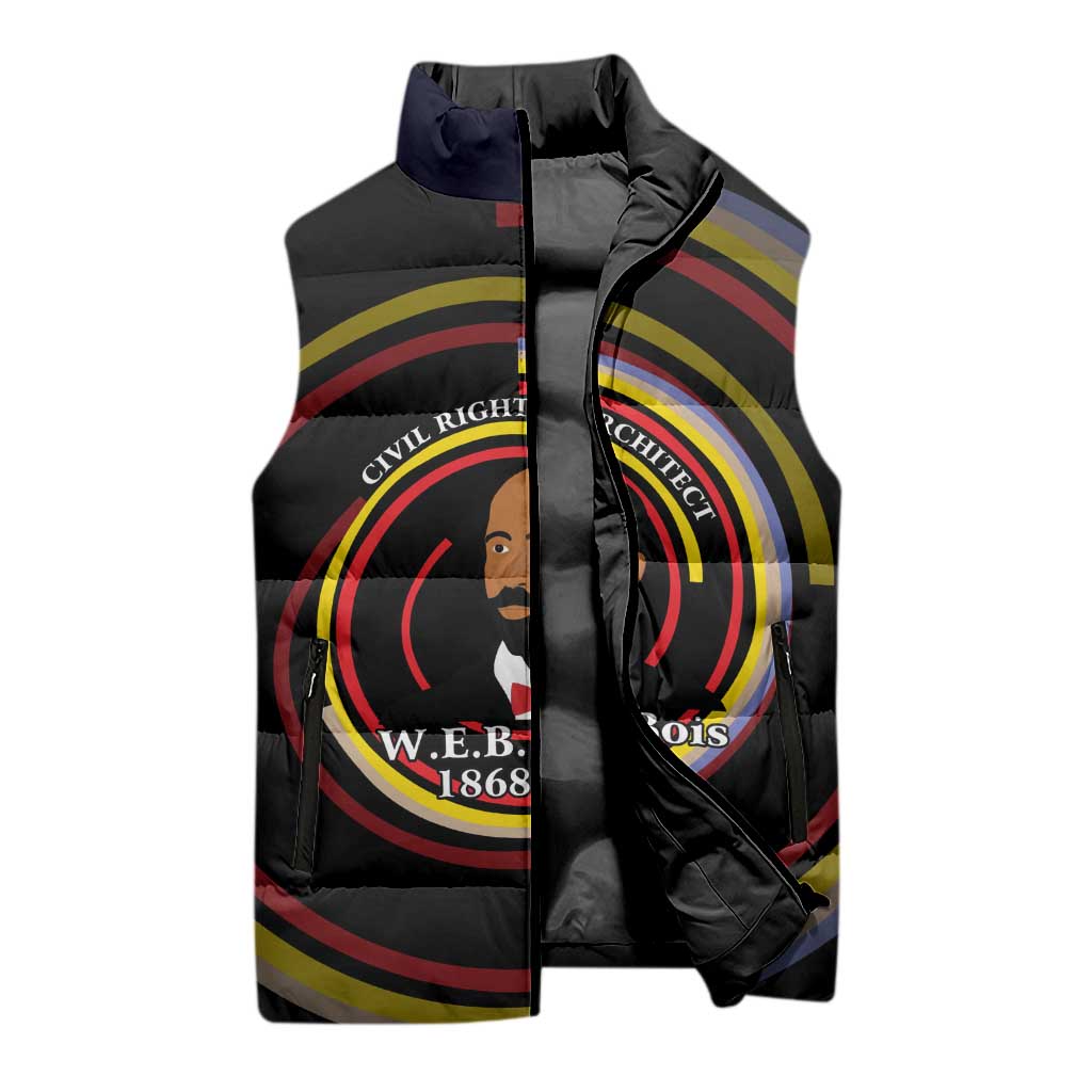 W.E.B. Du Bois Civil Rights Architect Sleeveless Puffer Jacket Niagara Movement - NAACP Tribute Design - African Pride