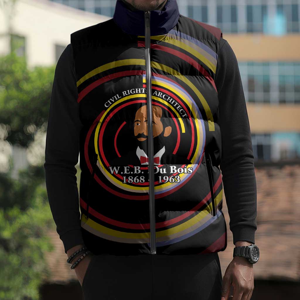 W.E.B. Du Bois Civil Rights Architect Sleeveless Puffer Jacket Niagara Movement - NAACP Tribute Design - African Pride