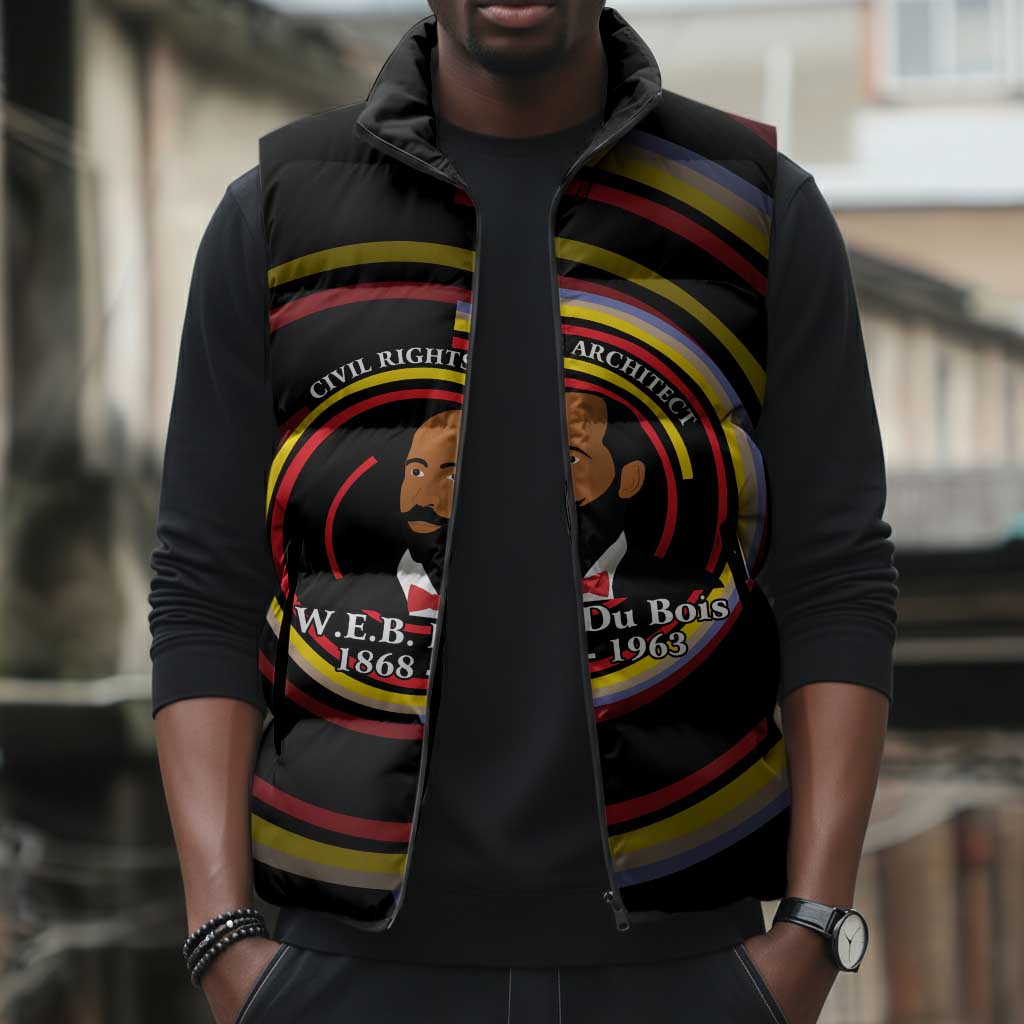 W.E.B. Du Bois Civil Rights Architect Sleeveless Puffer Jacket Niagara Movement - NAACP Tribute Design - African Pride