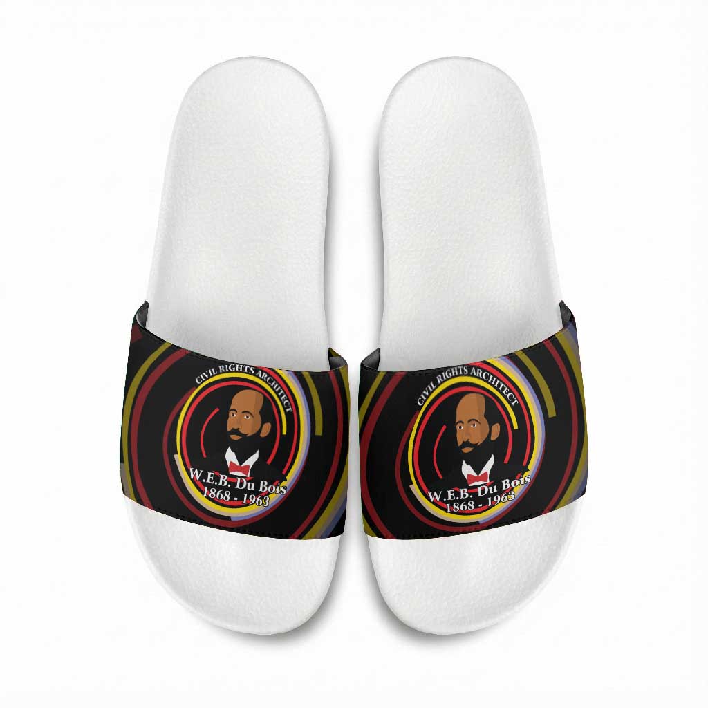W.E.B. Du Bois Civil Rights Architect Slide Sandals Niagara Movement - NAACP Tribute Design - African Pride