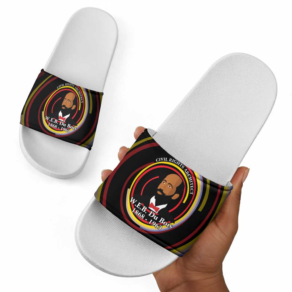 W.E.B. Du Bois Civil Rights Architect Slide Sandals Niagara Movement - NAACP Tribute Design - African Pride