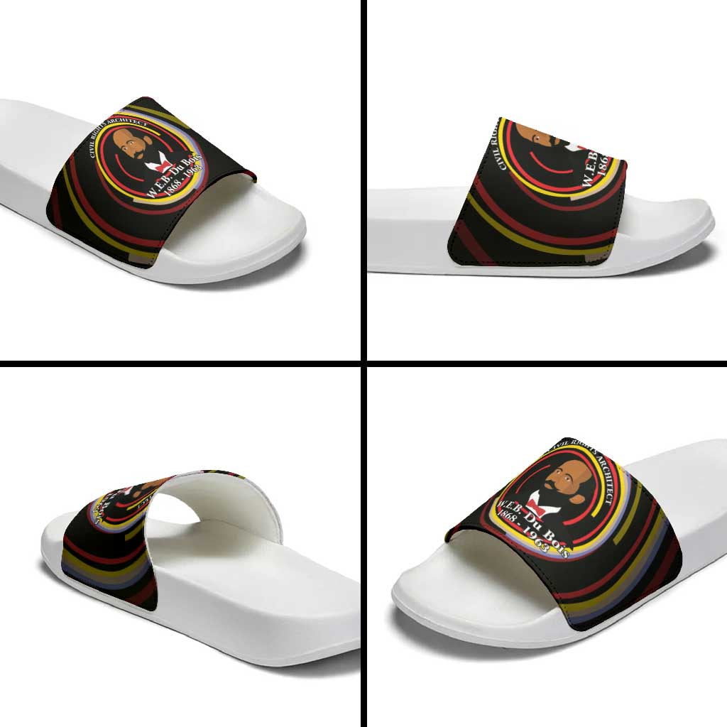 W.E.B. Du Bois Civil Rights Architect Slide Sandals Niagara Movement - NAACP Tribute Design - African Pride