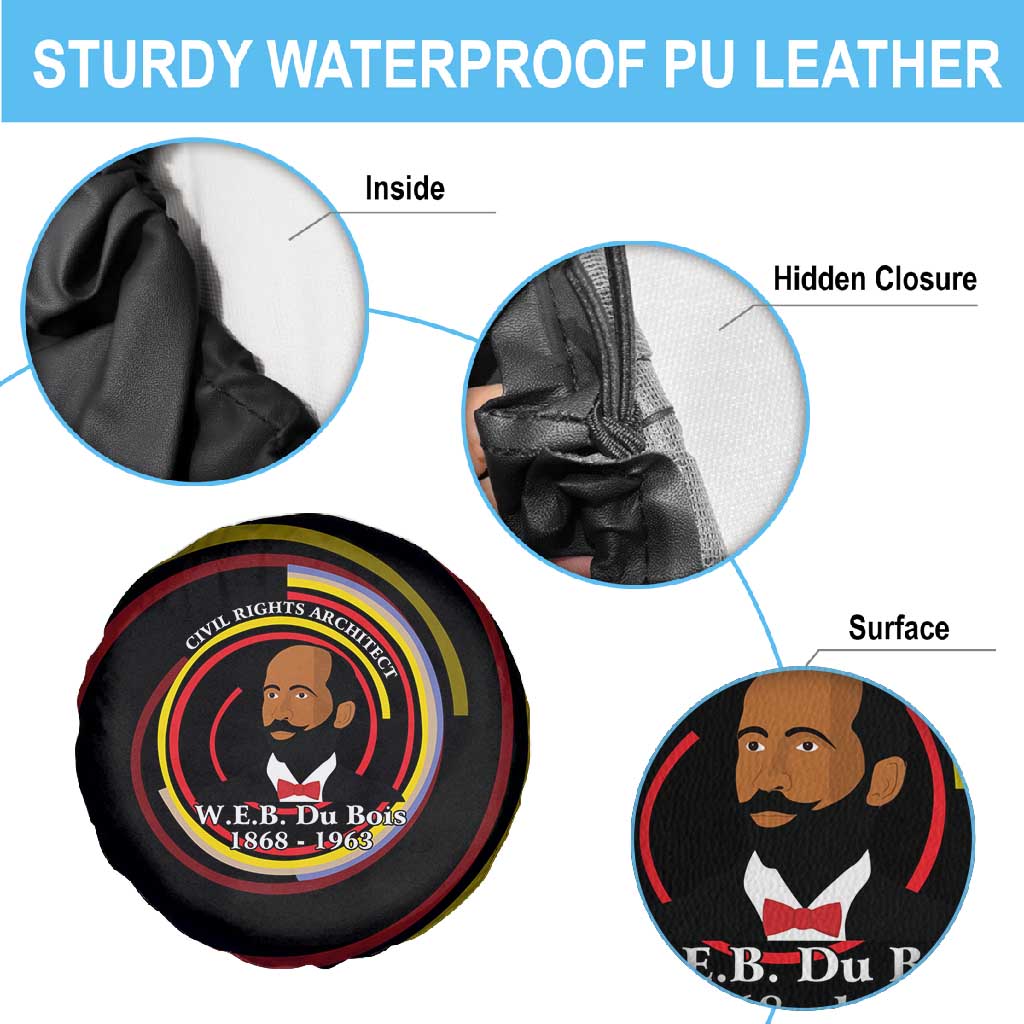 W.E.B. Du Bois Civil Rights Architect Spare Tire Cover Niagara Movement - NAACP Tribute Design - African Pride