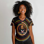 W.E.B. Du Bois Civil Rights Architect Women V-Neck T-Shirt Niagara Movement - NAACP Tribute Design TS04
