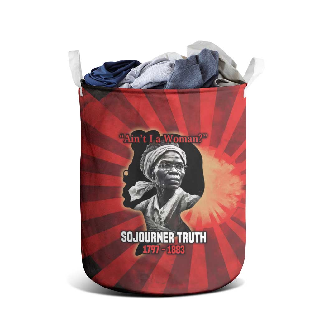 Sojourner Truth Laundry Basket Ain’t I a Woman - Akron 1851 Speech Tribute Design - African Pride