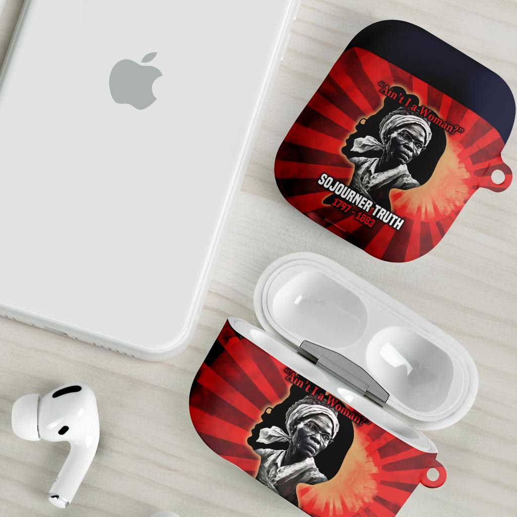 Sojourner Truth AirPods Case Ain’t I a Woman - Akron 1851 Speech Tribute Design - African Pride