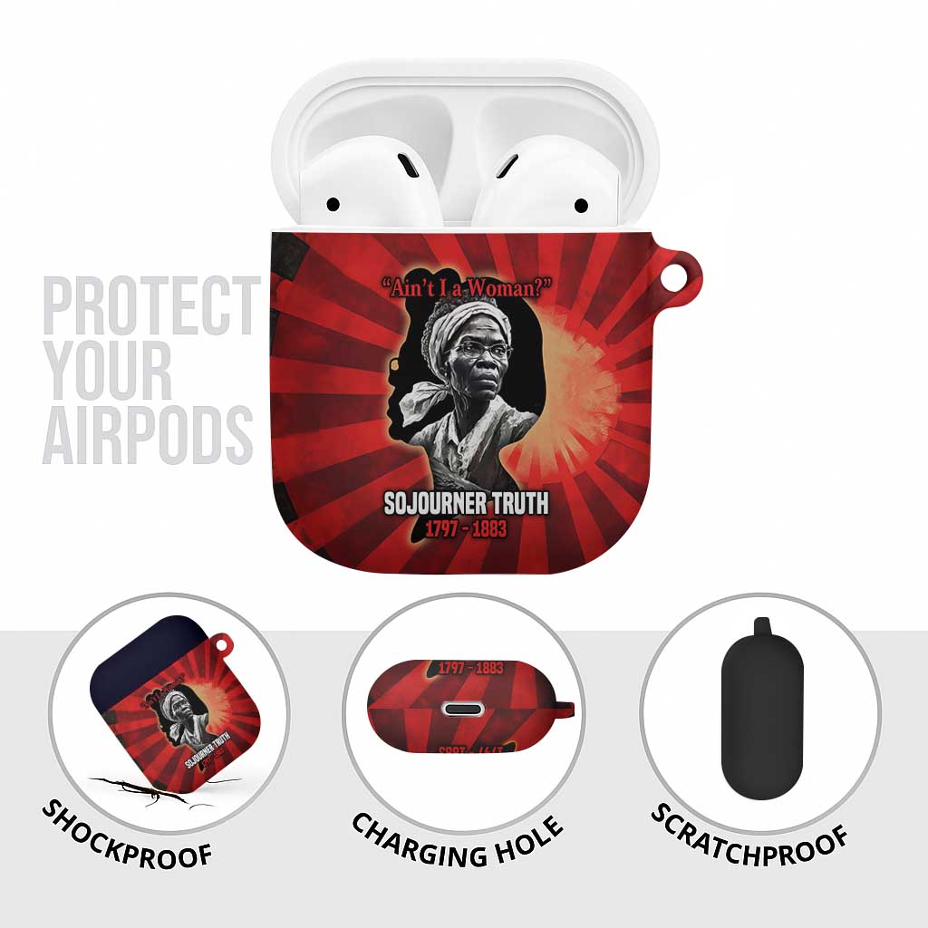Sojourner Truth AirPods Case Ain’t I a Woman - Akron 1851 Speech Tribute Design - African Pride