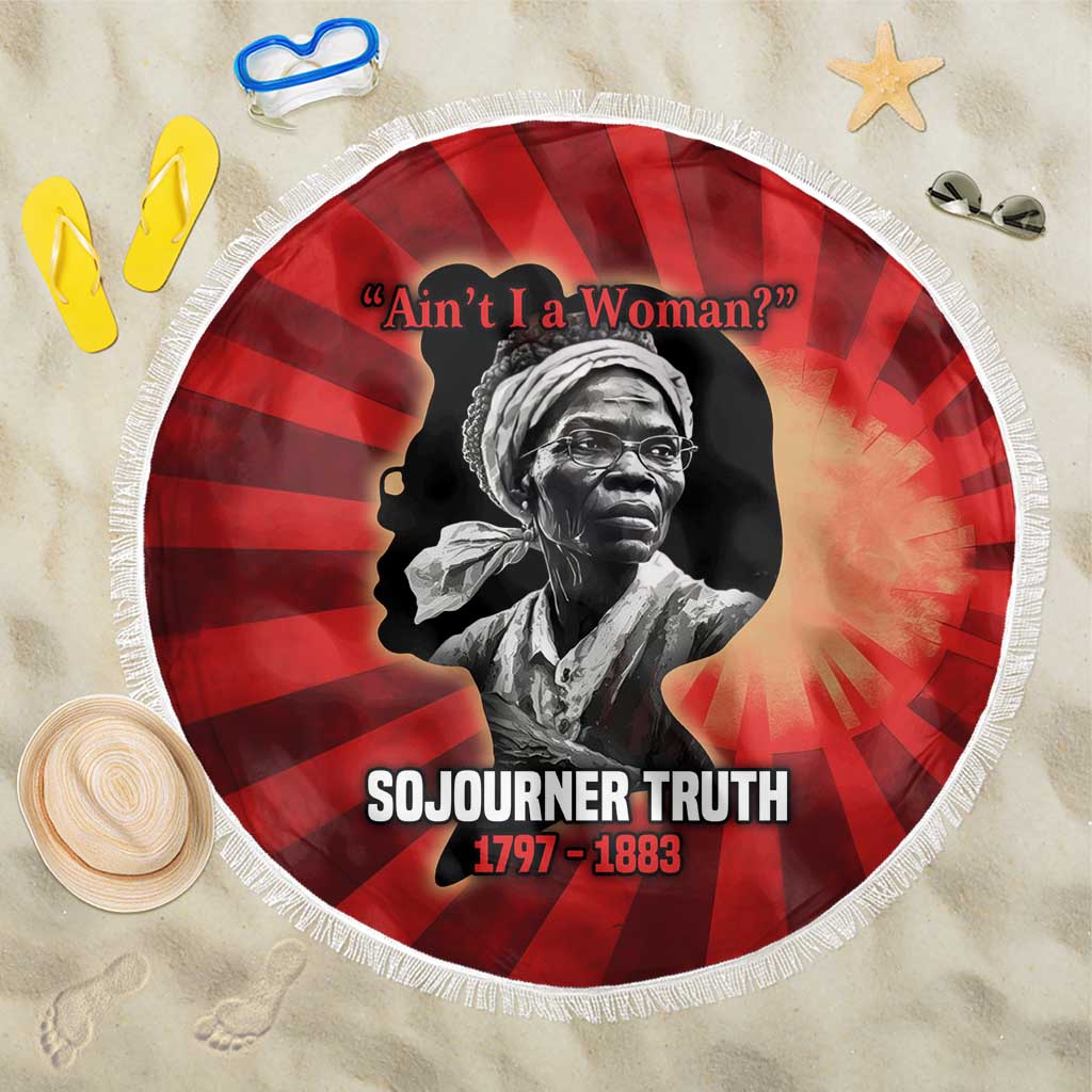 Sojourner Truth Beach Blanket Ain’t I a Woman - Akron 1851 Speech Tribute Design - African Pride