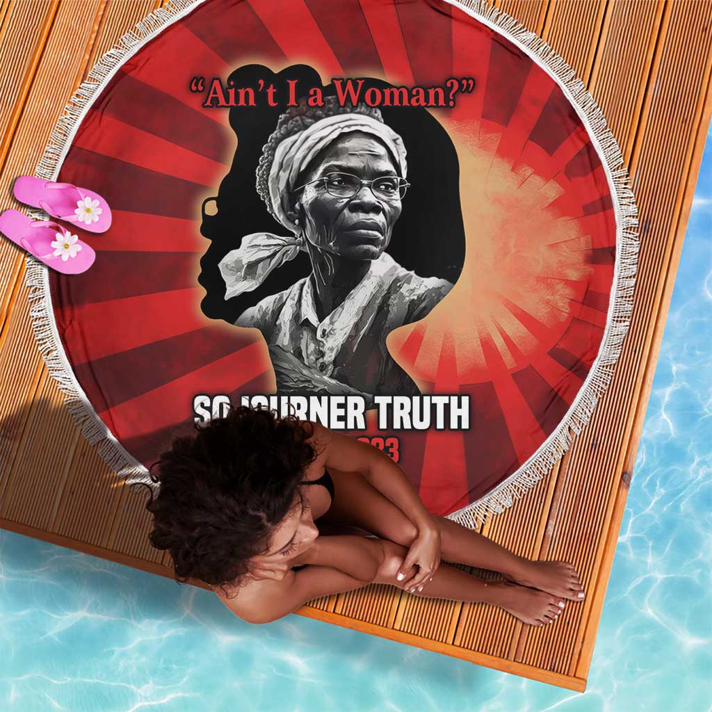 Sojourner Truth Beach Blanket Ain’t I a Woman - Akron 1851 Speech Tribute Design - African Pride