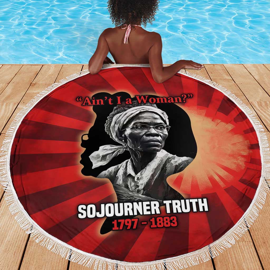 Sojourner Truth Beach Blanket Ain’t I a Woman - Akron 1851 Speech Tribute Design - African Pride