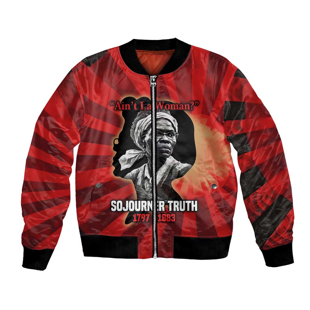 Sojourner Truth Bomber Jacket Ain’t I a Woman - Akron 1851 Speech Tribute Design - African Pride