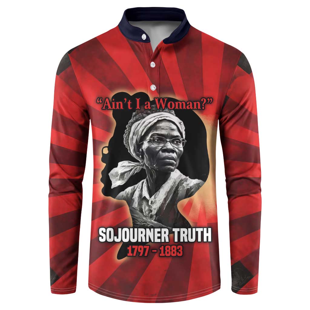 Sojourner Truth Button Sweatshirt Ain’t I a Woman - Akron 1851 Speech Tribute Design