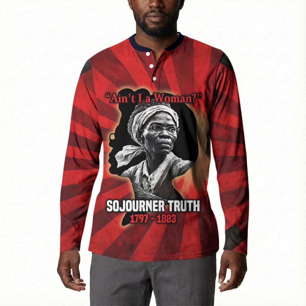Sojourner Truth Button Sweatshirt Ain’t I a Woman - Akron 1851 Speech Tribute Design