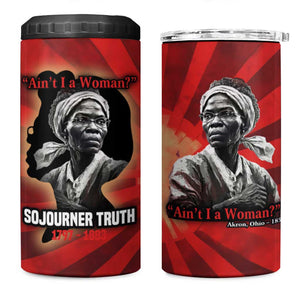 Sojourner Truth 4 in 1 Can Cooler Tumbler Ain’t I a Woman - Akron 1851 Speech Tribute Design - African Pride
