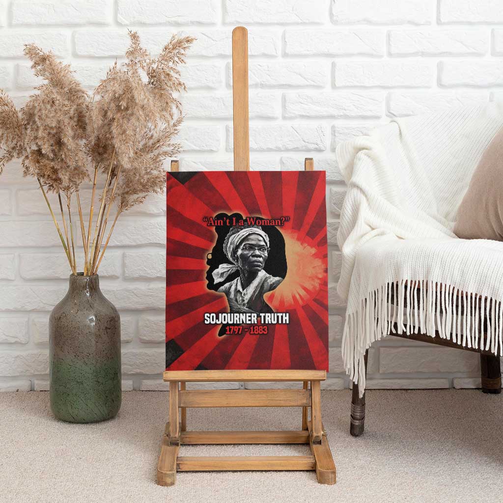 Sojourner Truth Canvas Wall Art Ain’t I a Woman - Akron 1851 Speech Tribute Design - African Pride