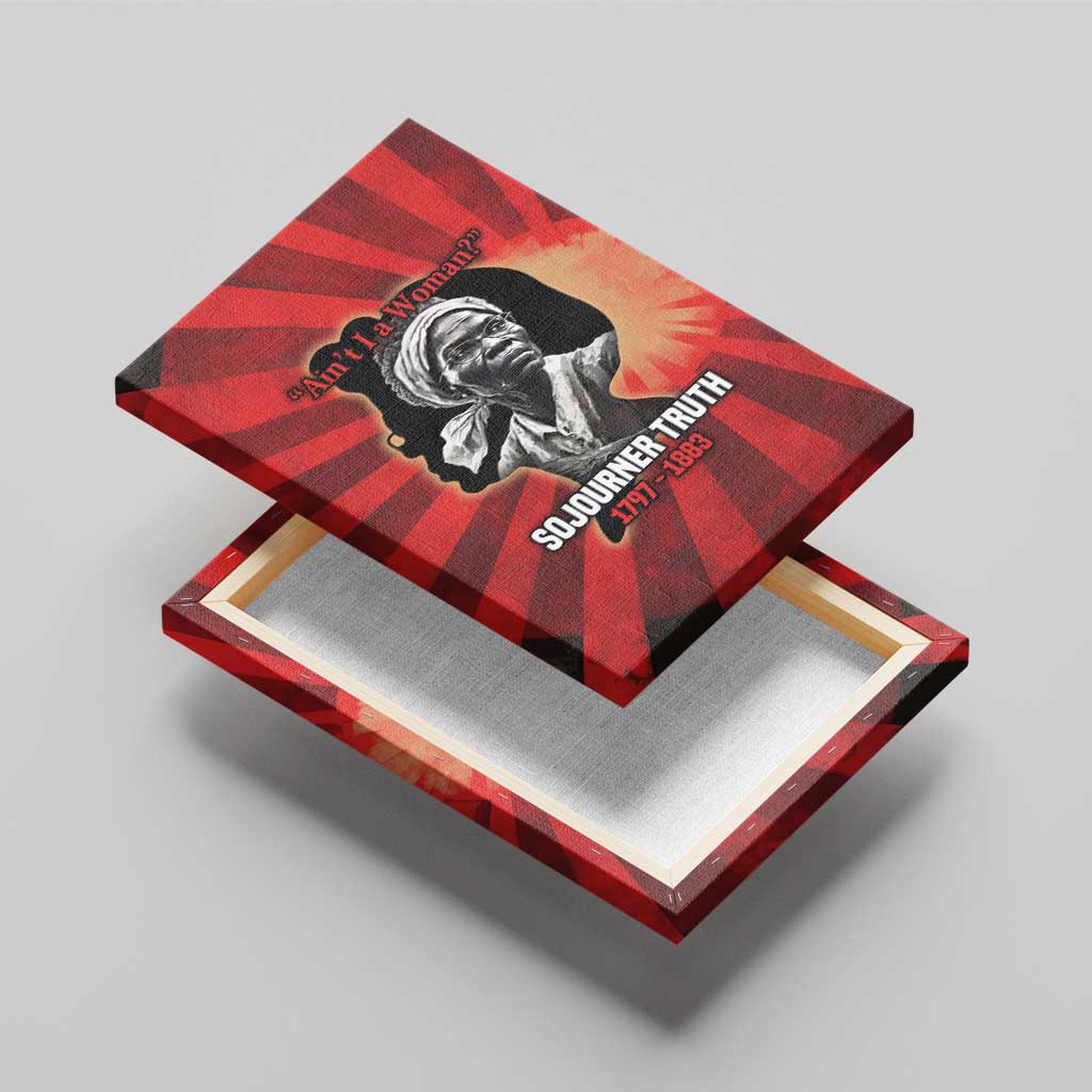 Sojourner Truth Canvas Wall Art Ain’t I a Woman - Akron 1851 Speech Tribute Design - African Pride